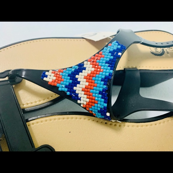 Reduced. Multi-color beaded sandals - Picture 3 of 6